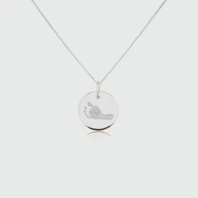 Bellevue Silver Footprint Pendant