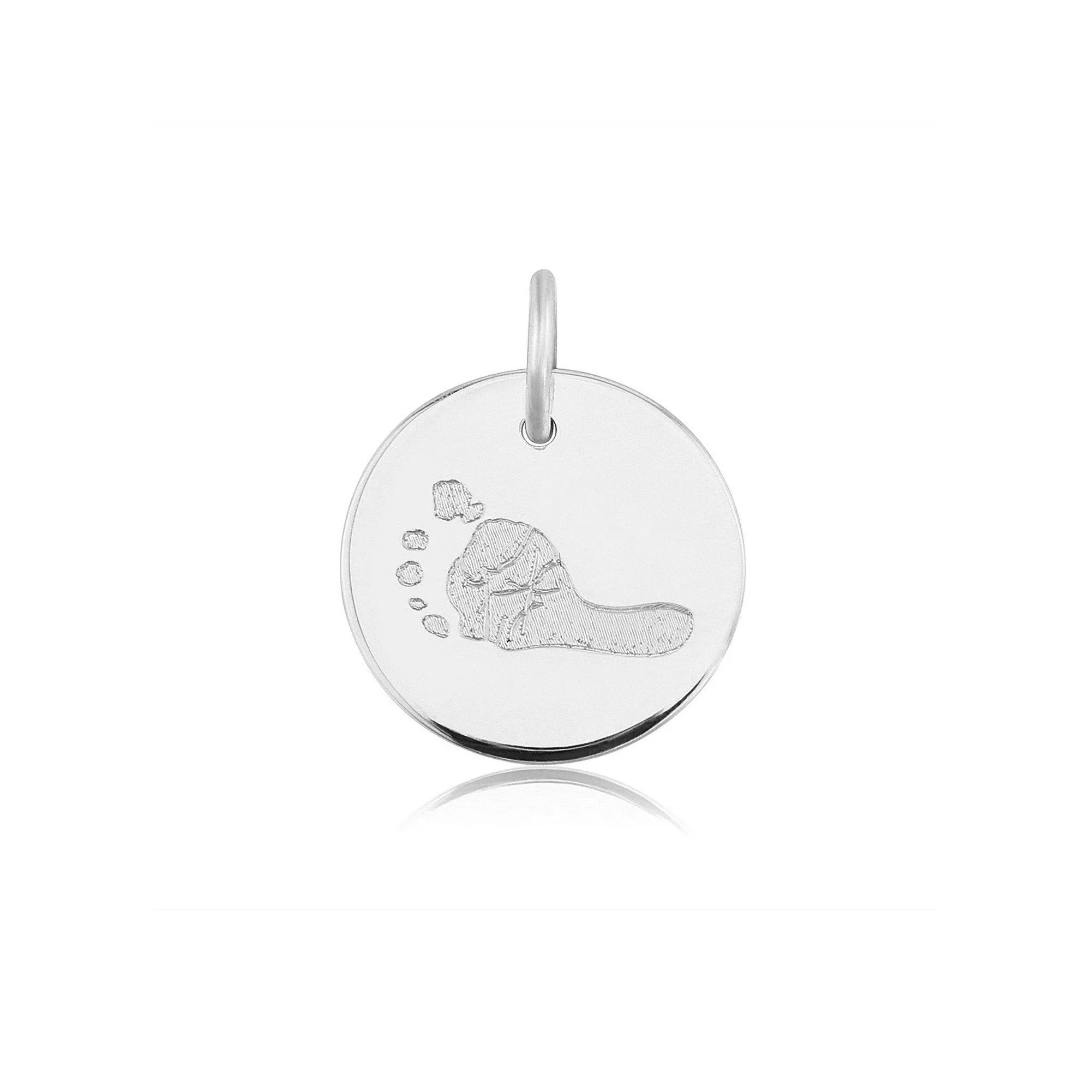 Bellevue Silver Footprint Pendant