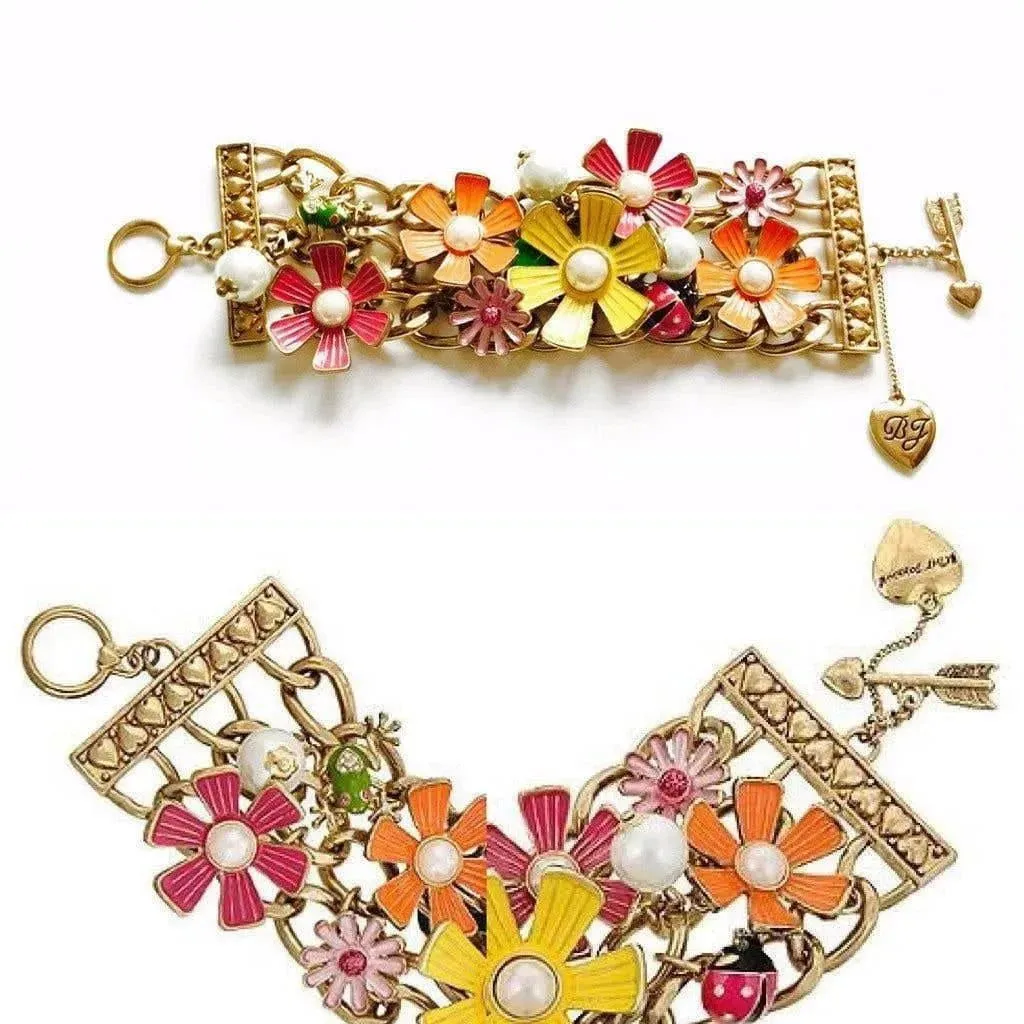 Betsey Johnson stylish multi strand bracelet