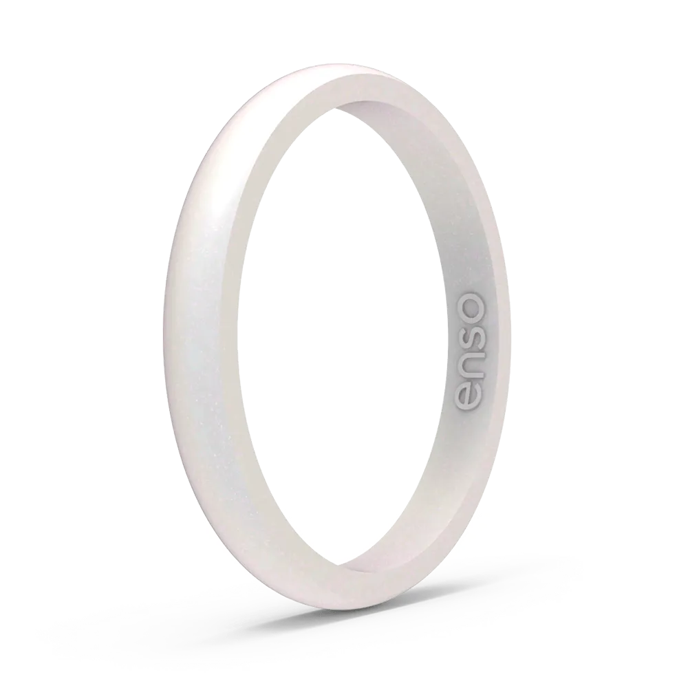 Birthstone Classic Halo Silicone Ring - Opal