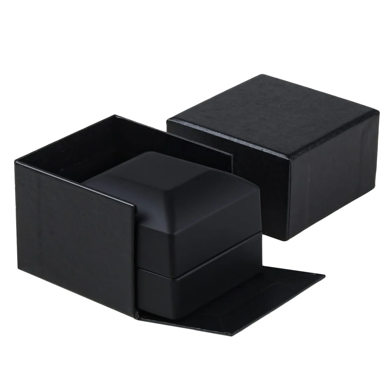 Black LED Double Ring Box