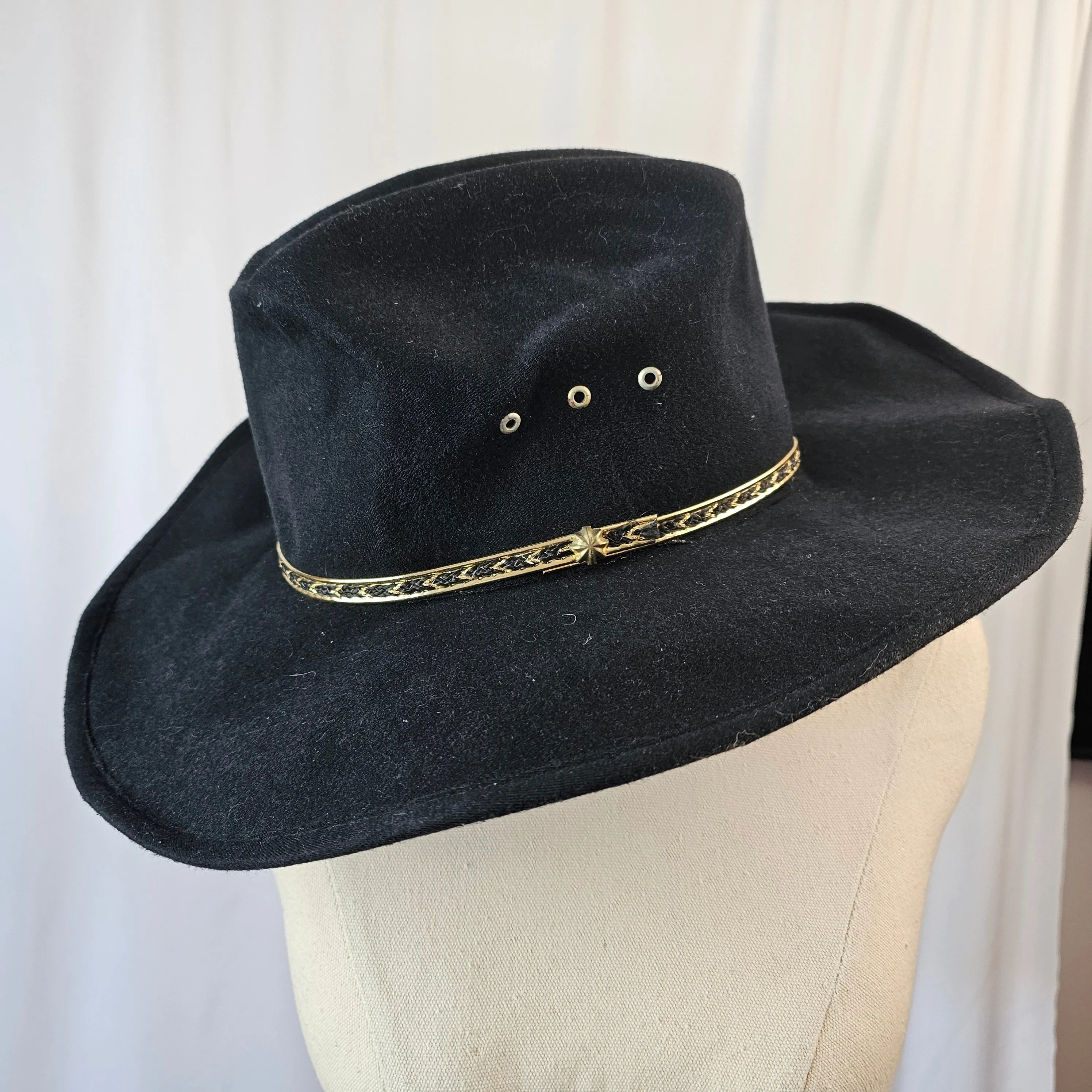 Black Mexican USA hat size 7 1/4, 58