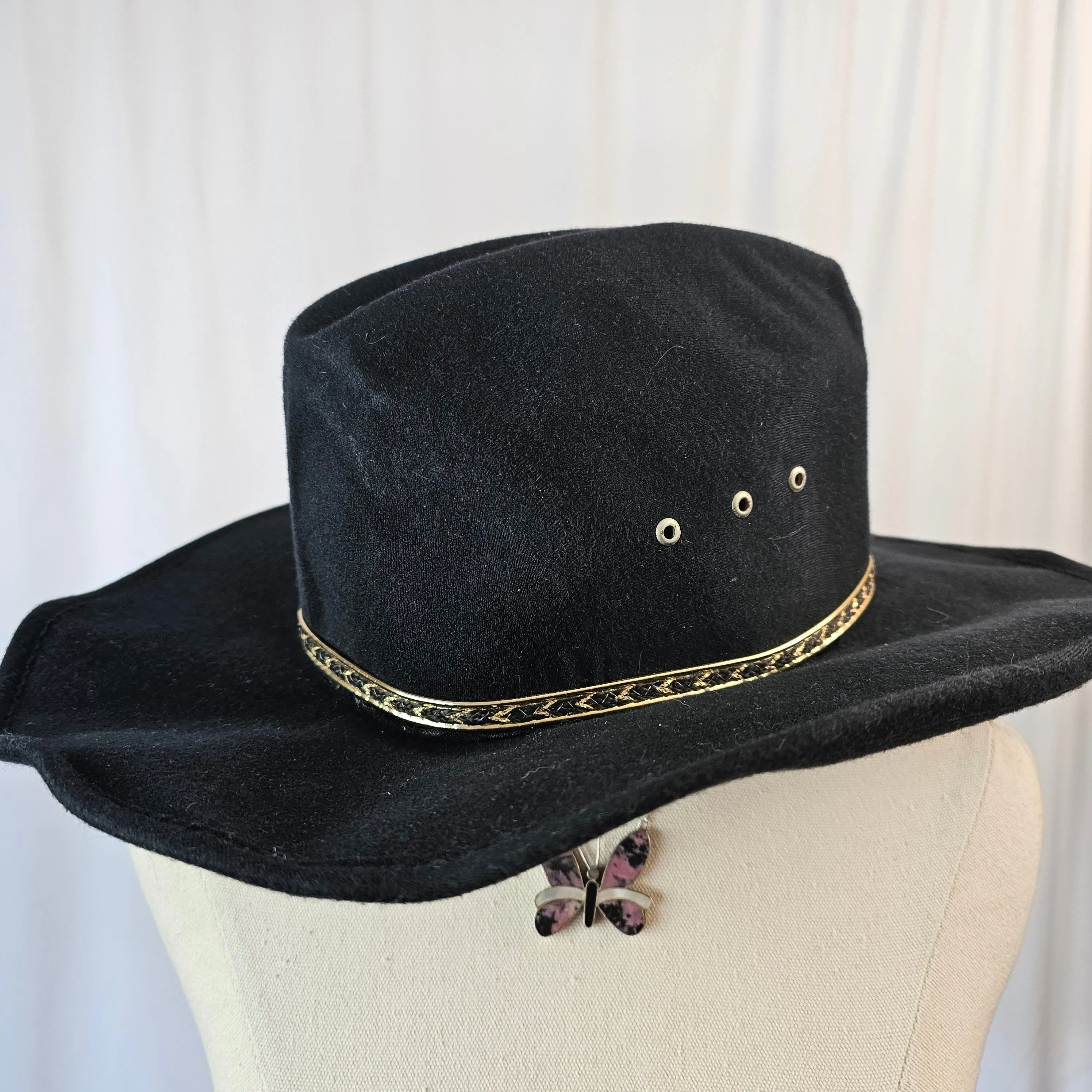 Black Mexican USA hat size 7 1/4, 58