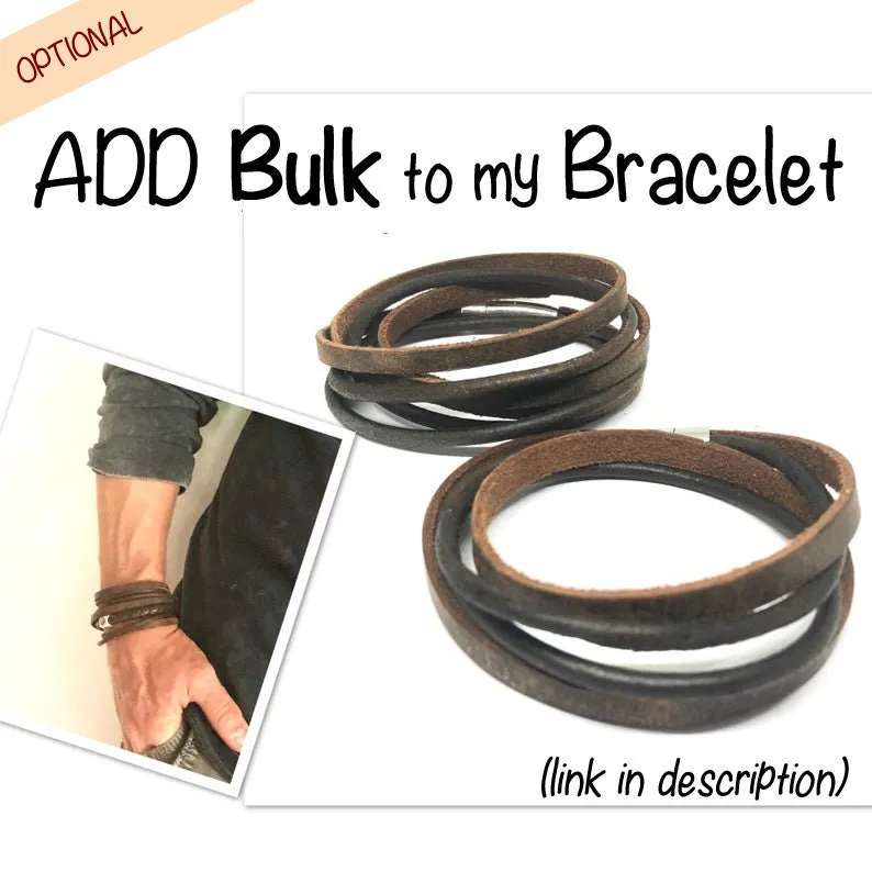 Black Multi Leather - Double Wrap Bracelet