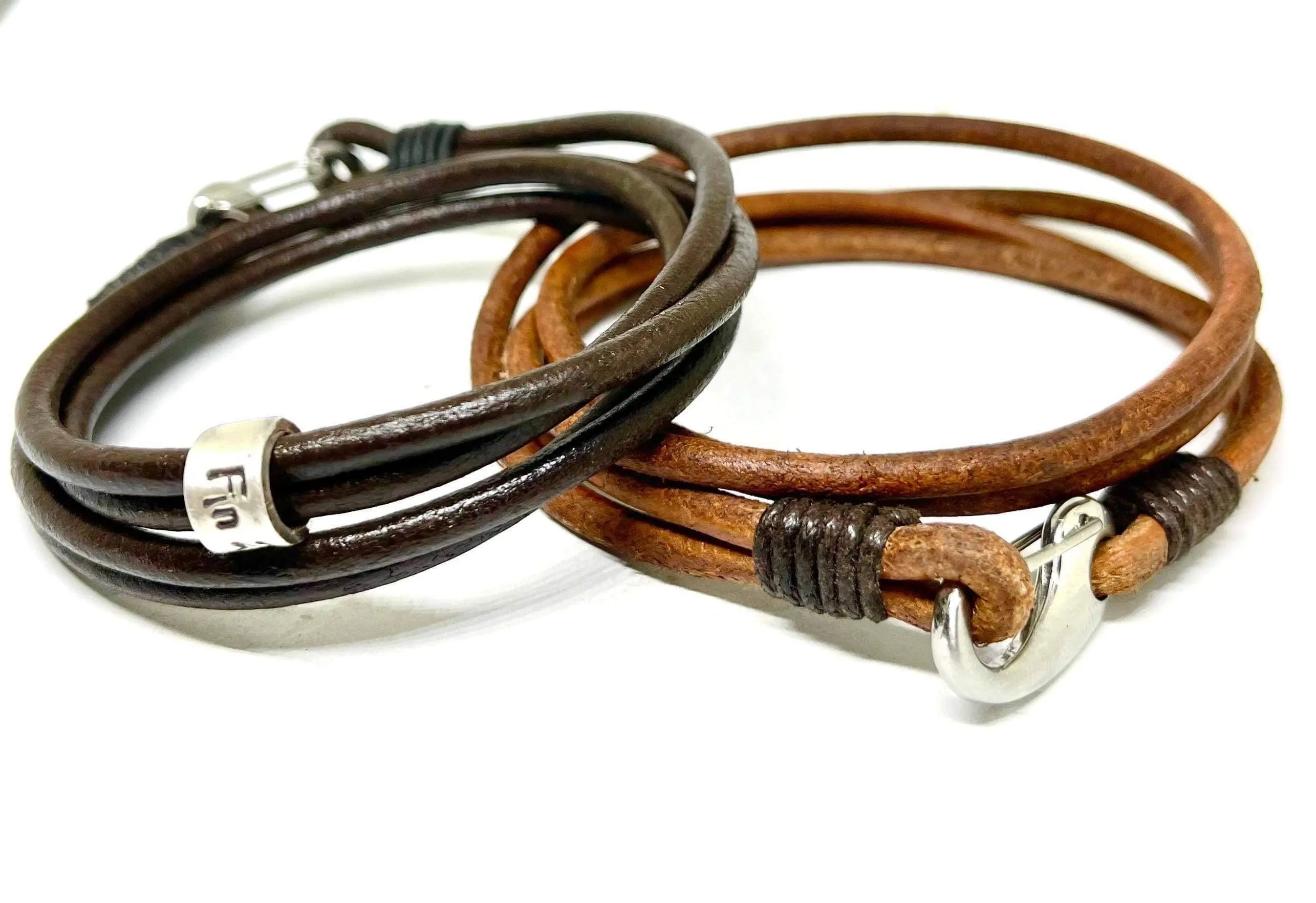 Black Multi Leather - Double Wrap Bracelet