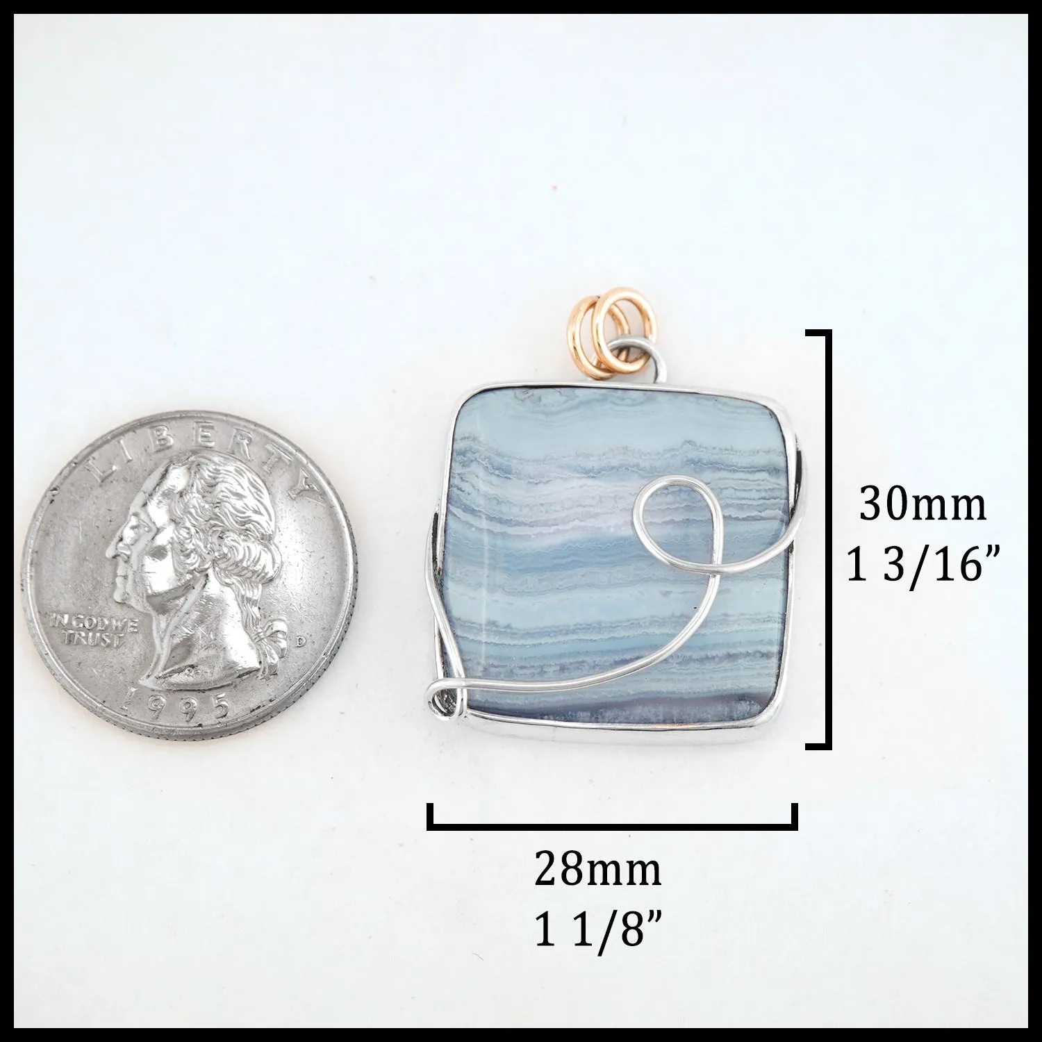 Blue Lace Agate Pendant