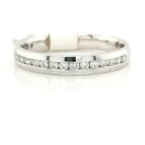 Brilliant cut  channel set band .20ct