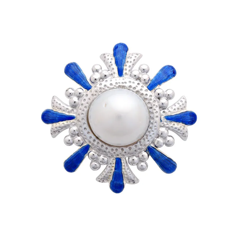 Brooch-Pearl (Enamel)