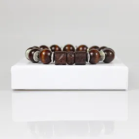 Brown Wood Bead Bracelet