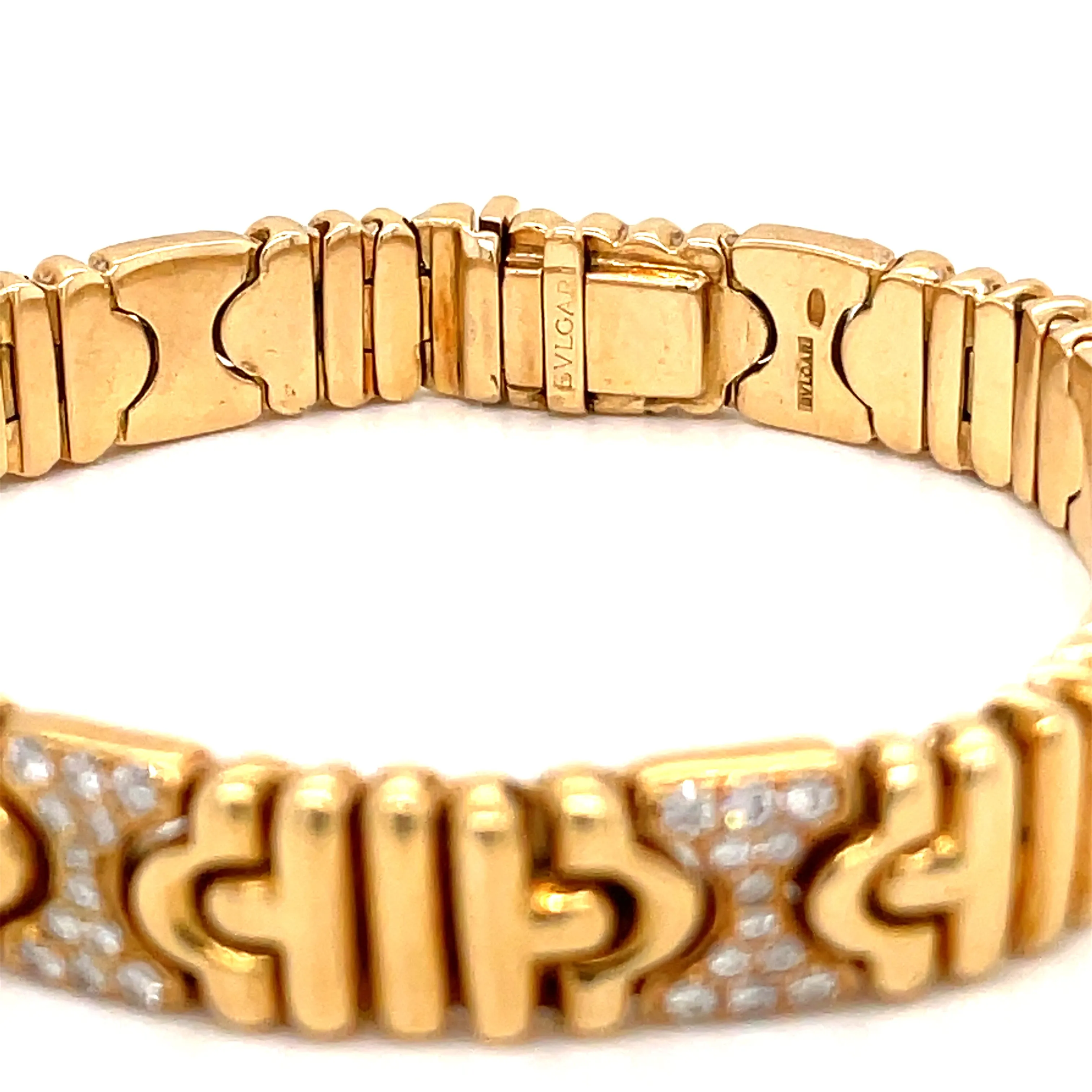 Bulgari Parentesi Diamond Gold Bracelet