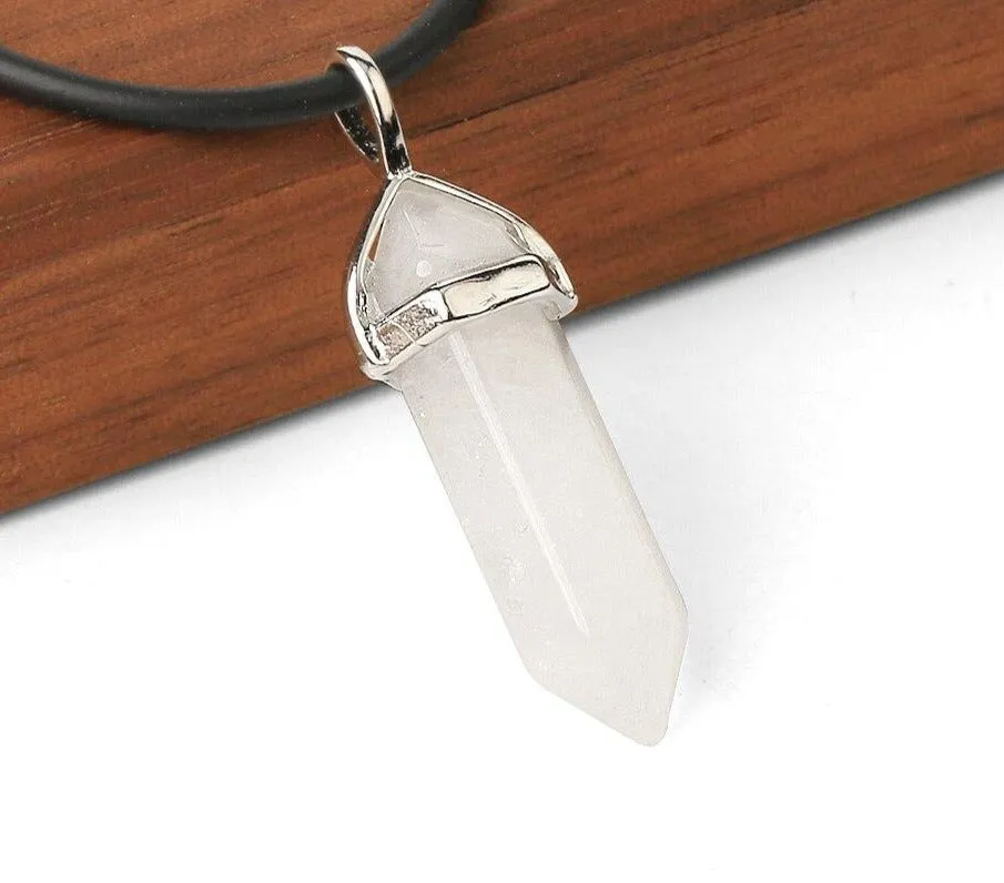 Bullet Reiki Chakra Raw Crystal Pendant