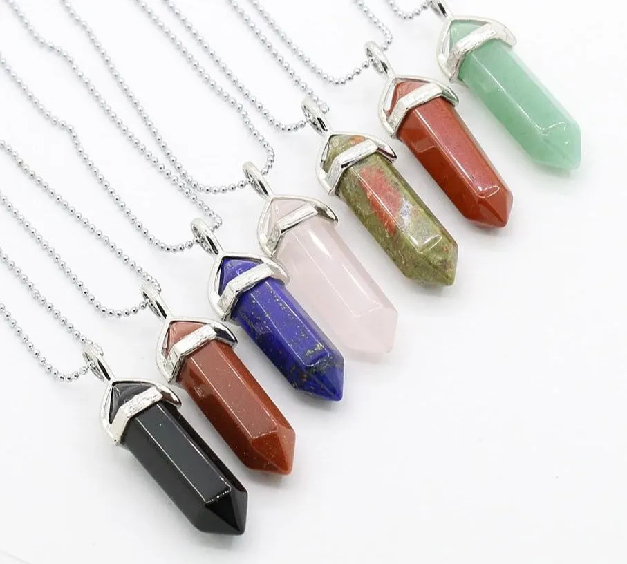 Bullet Reiki Chakra Raw Crystal Pendant