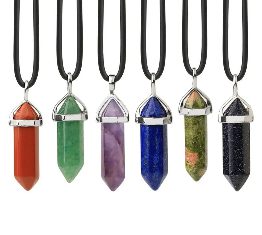 Bullet Reiki Chakra Raw Crystal Pendant