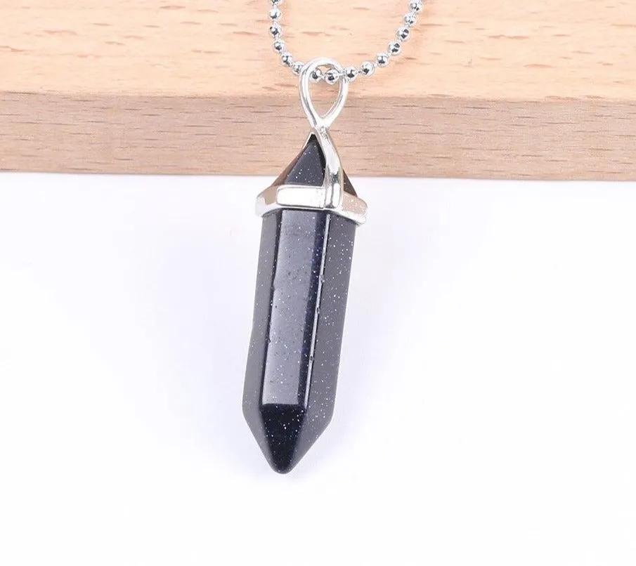 Bullet Reiki Chakra Raw Crystal Pendant