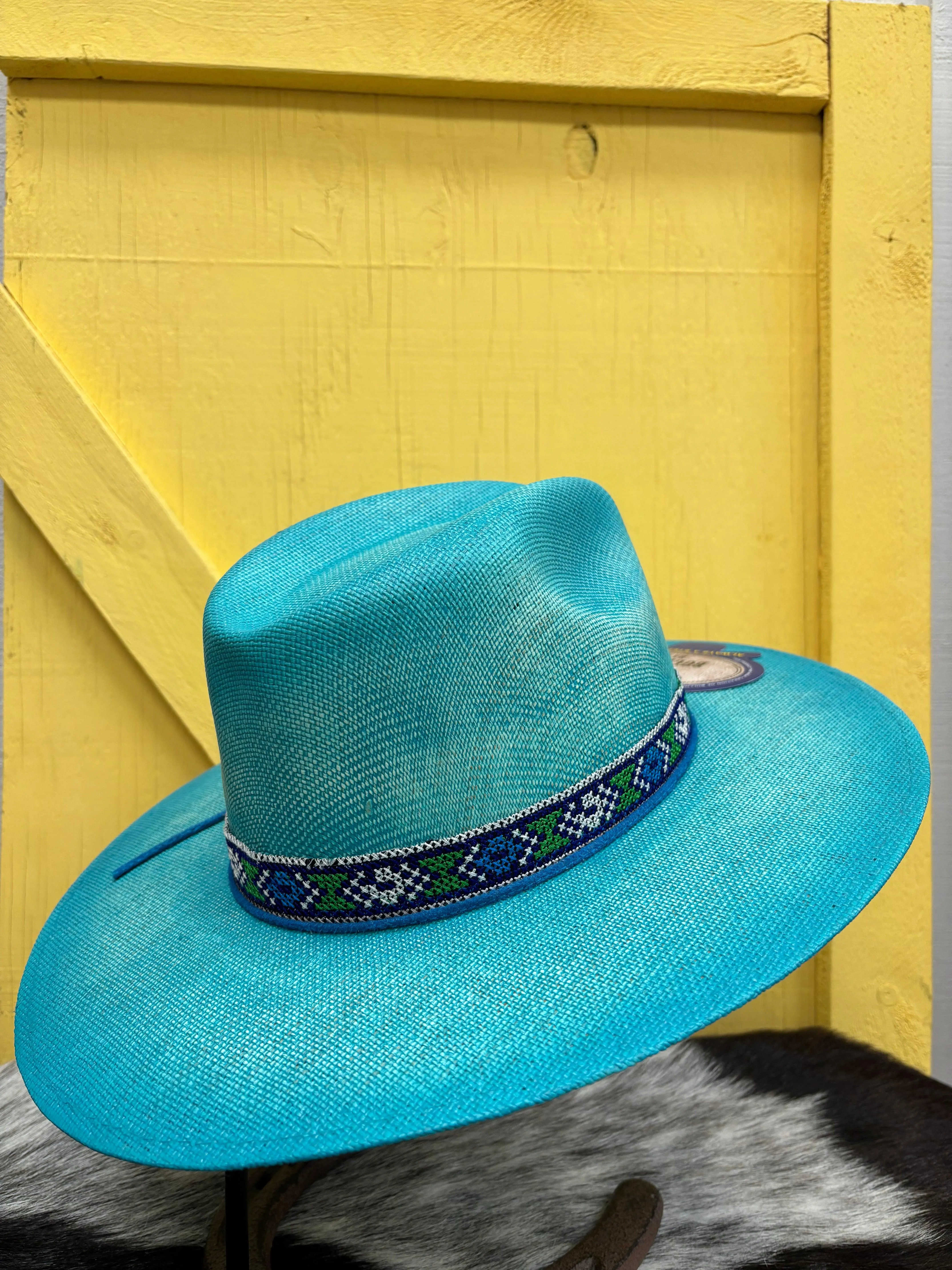 Bullhide Youth Girl's Turquoise All Star Western Palm Straw Hat 5080TU