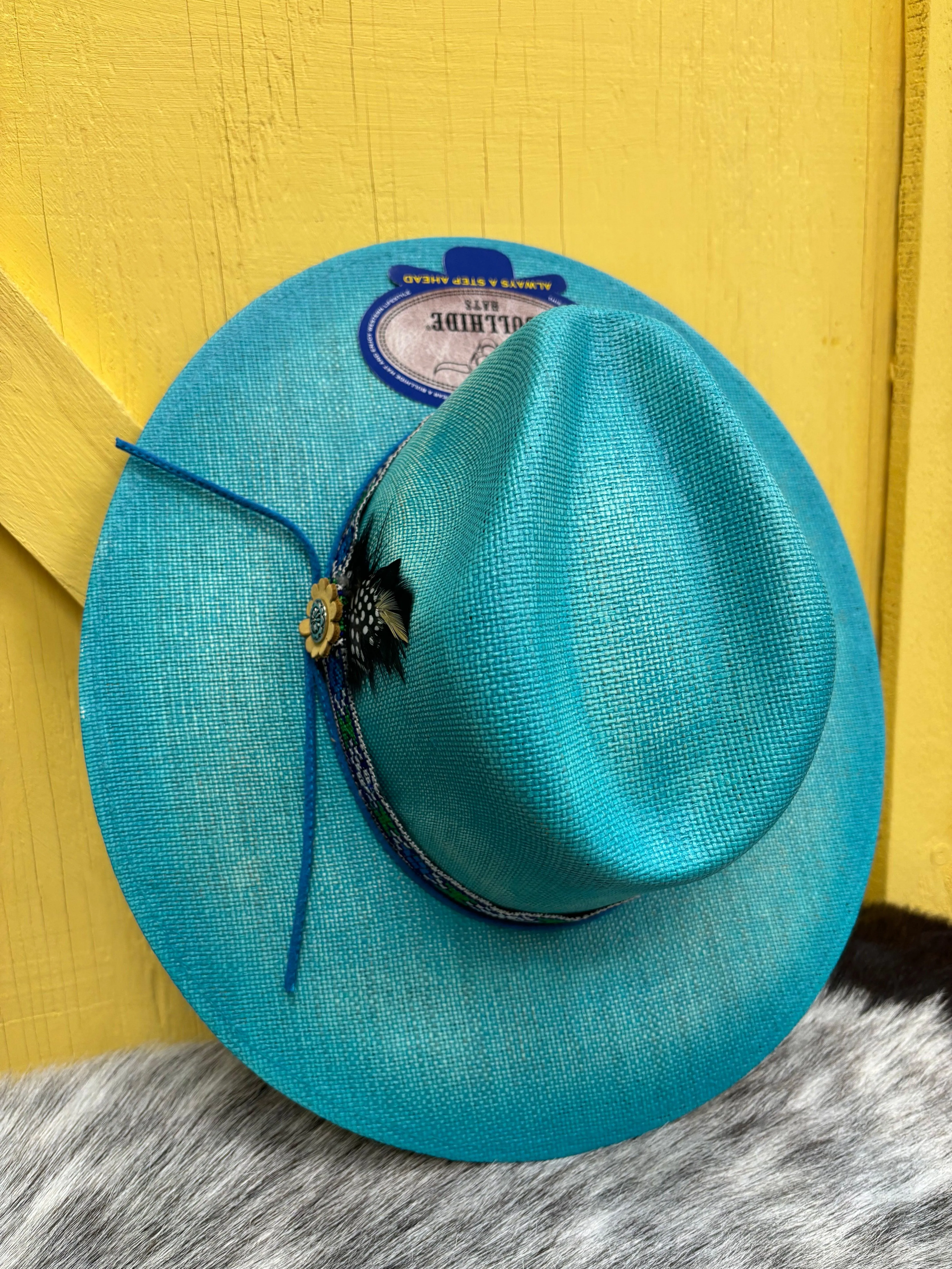 Bullhide Youth Girl's Turquoise All Star Western Palm Straw Hat 5080TU