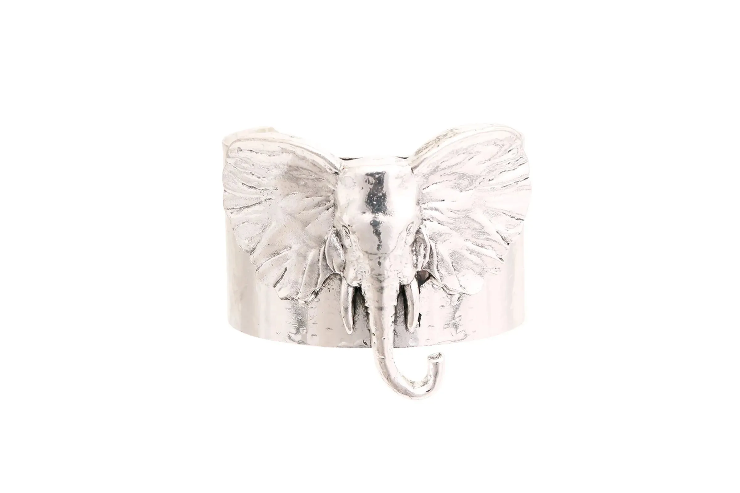 Burnished Elephant Head Cuff