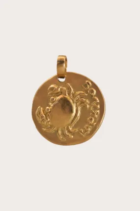 Cancer Pendant, Yellow Gold