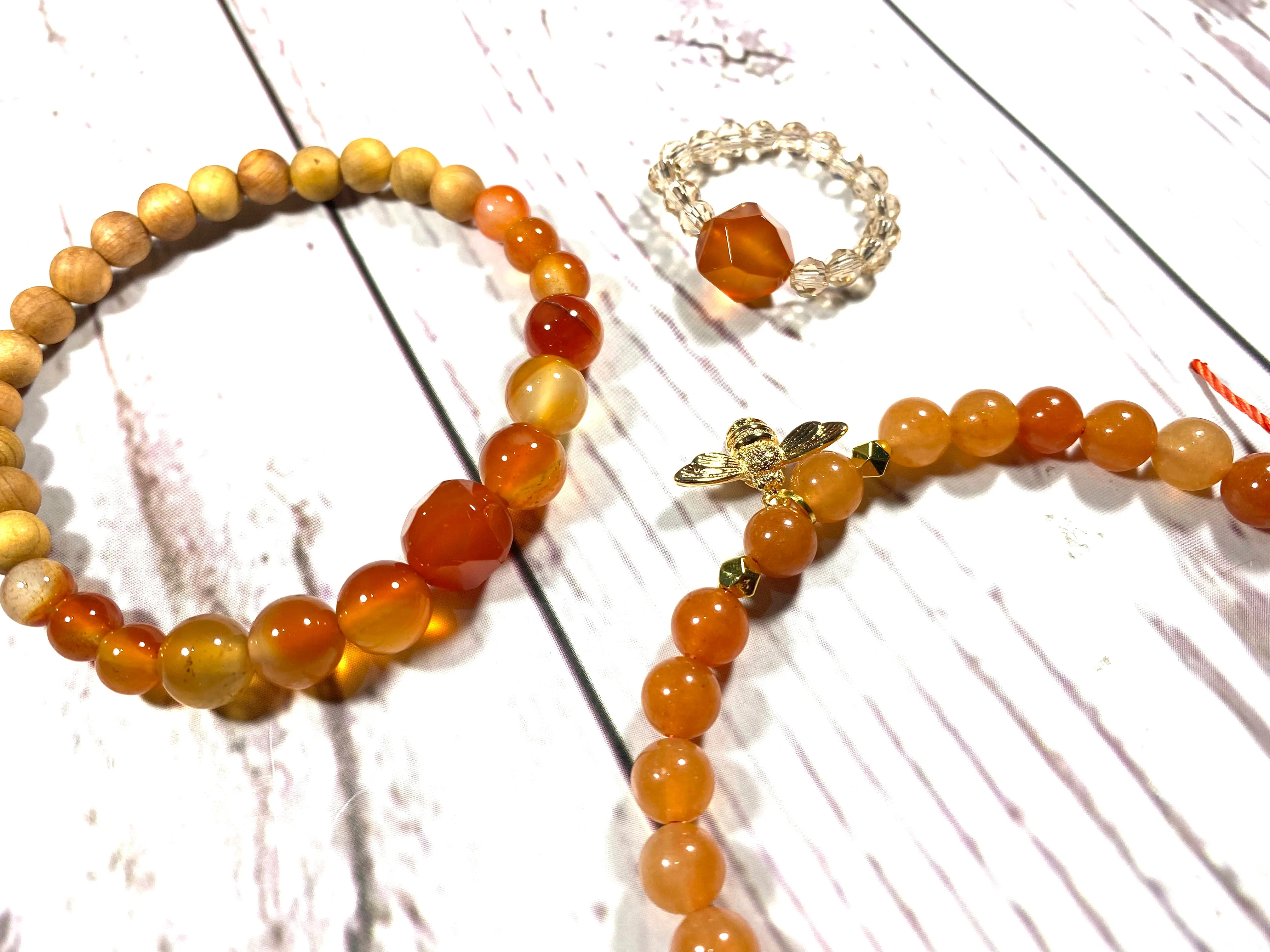 Carnelian Crystal Diffuser Bracelet