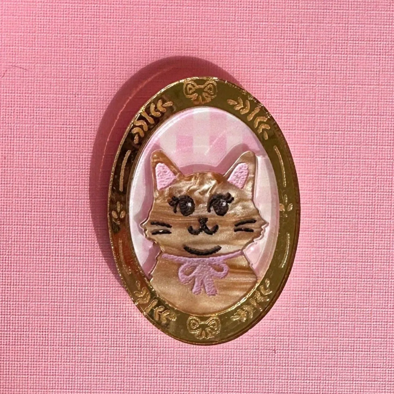 Cat Portrait Brooch Pin