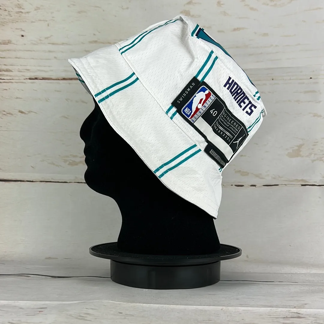 Charlotte Hornets Upcycled NBA Jersey Bucket Hat