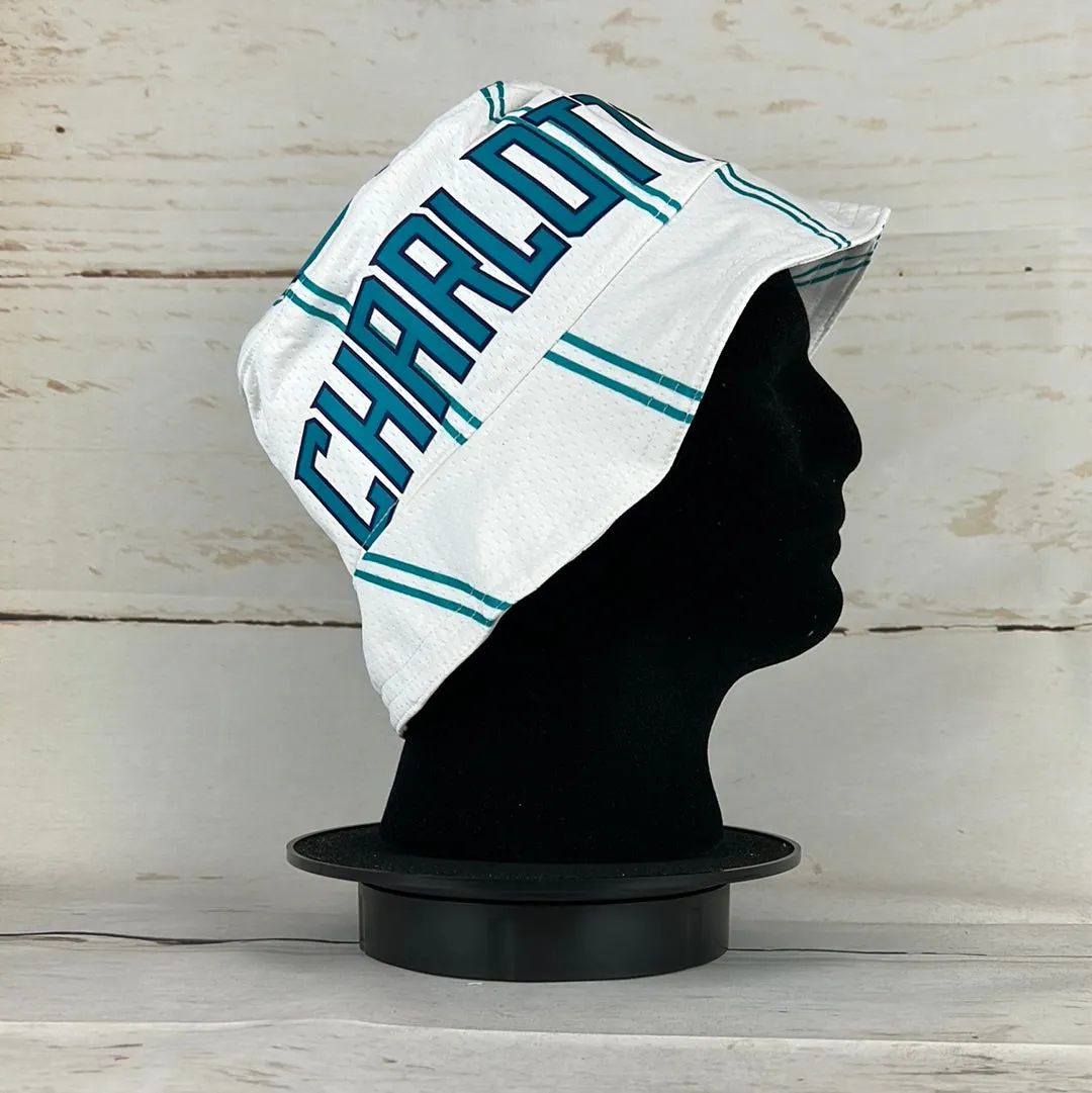 Charlotte Hornets Upcycled NBA Jersey Bucket Hat