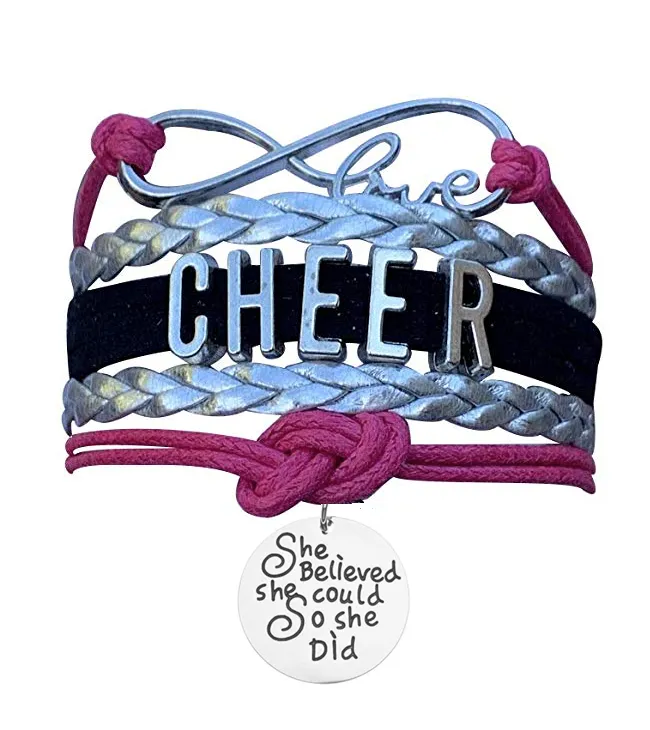 Cheer Bracelet with Inspirational Charms