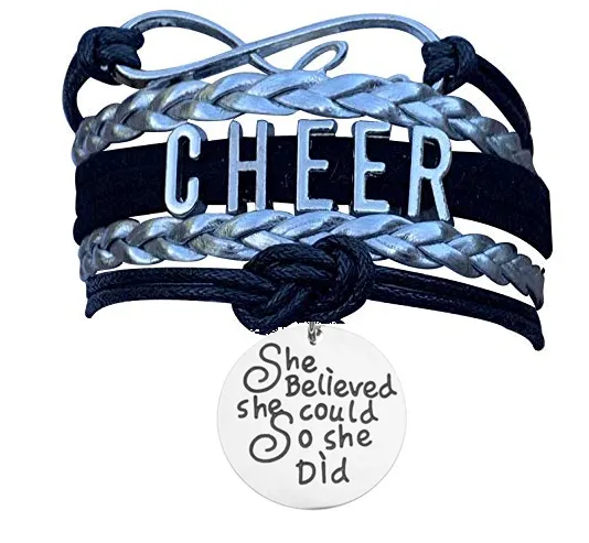 Cheer Bracelet with Inspirational Charms