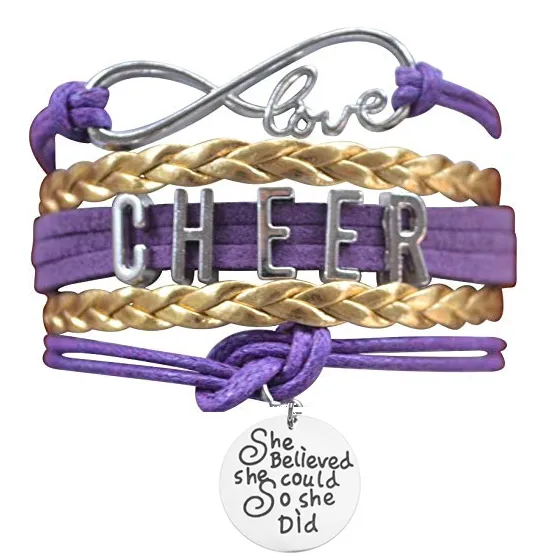 Cheer Bracelet with Inspirational Charms