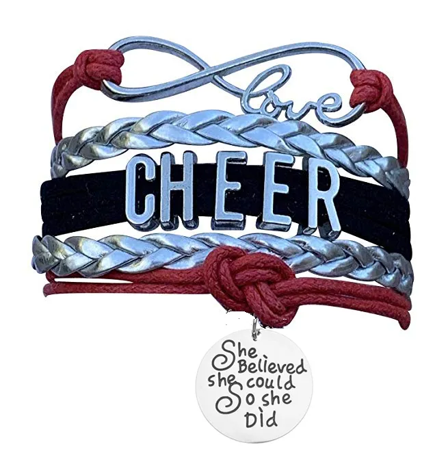 Cheer Bracelet with Inspirational Charms