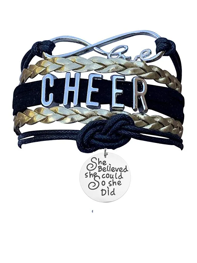 Cheer Bracelet with Inspirational Charms