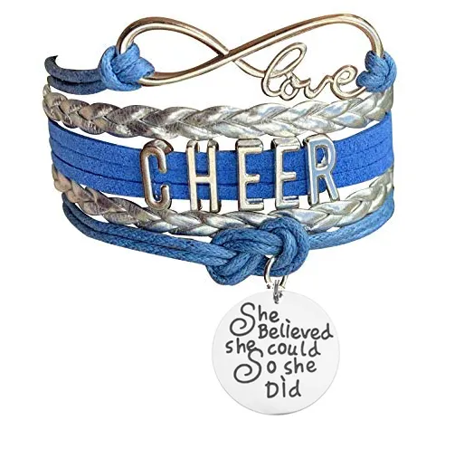 Cheer Bracelet with Inspirational Charms