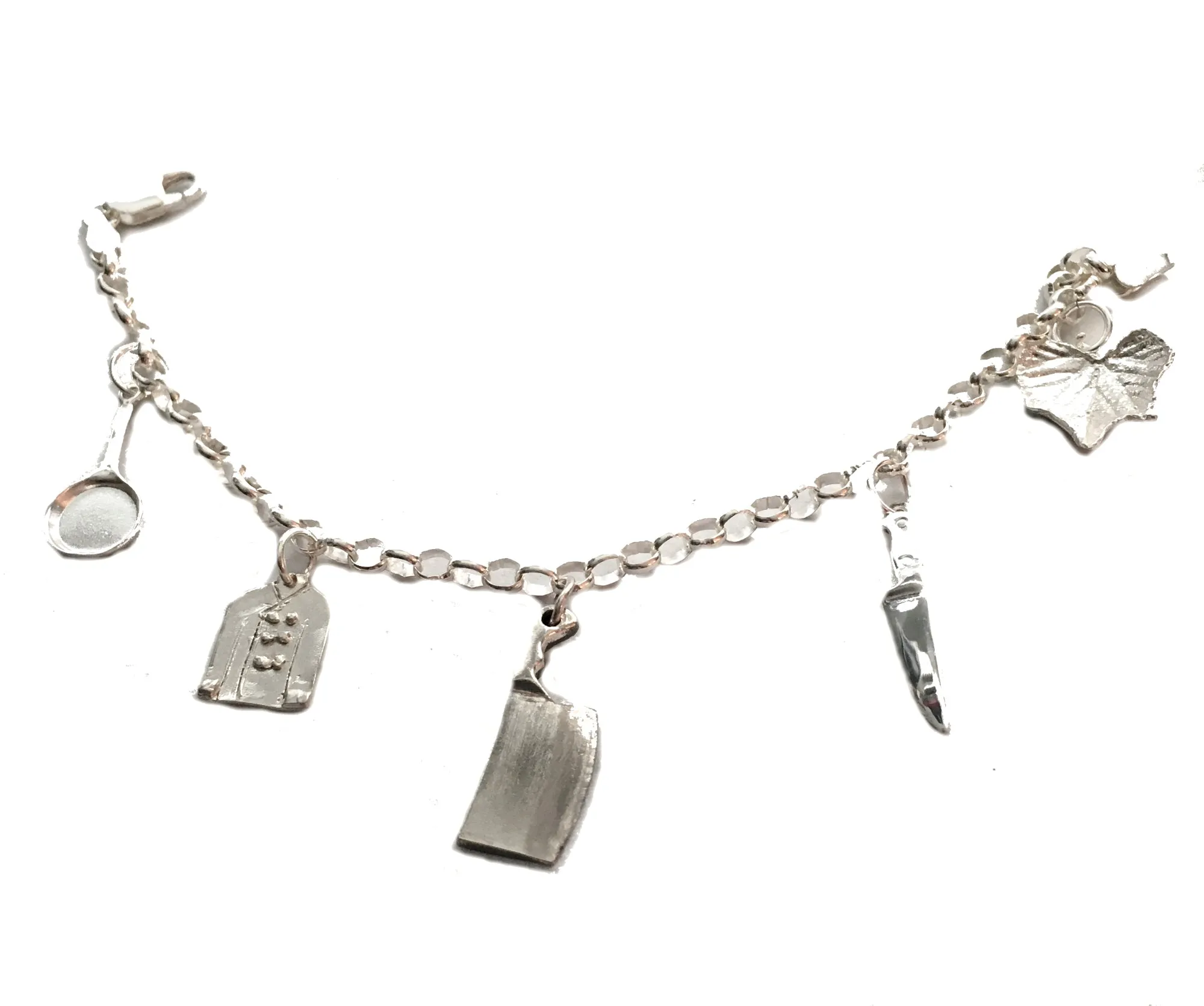 Chef Charm Bracelet in Sterling Silver