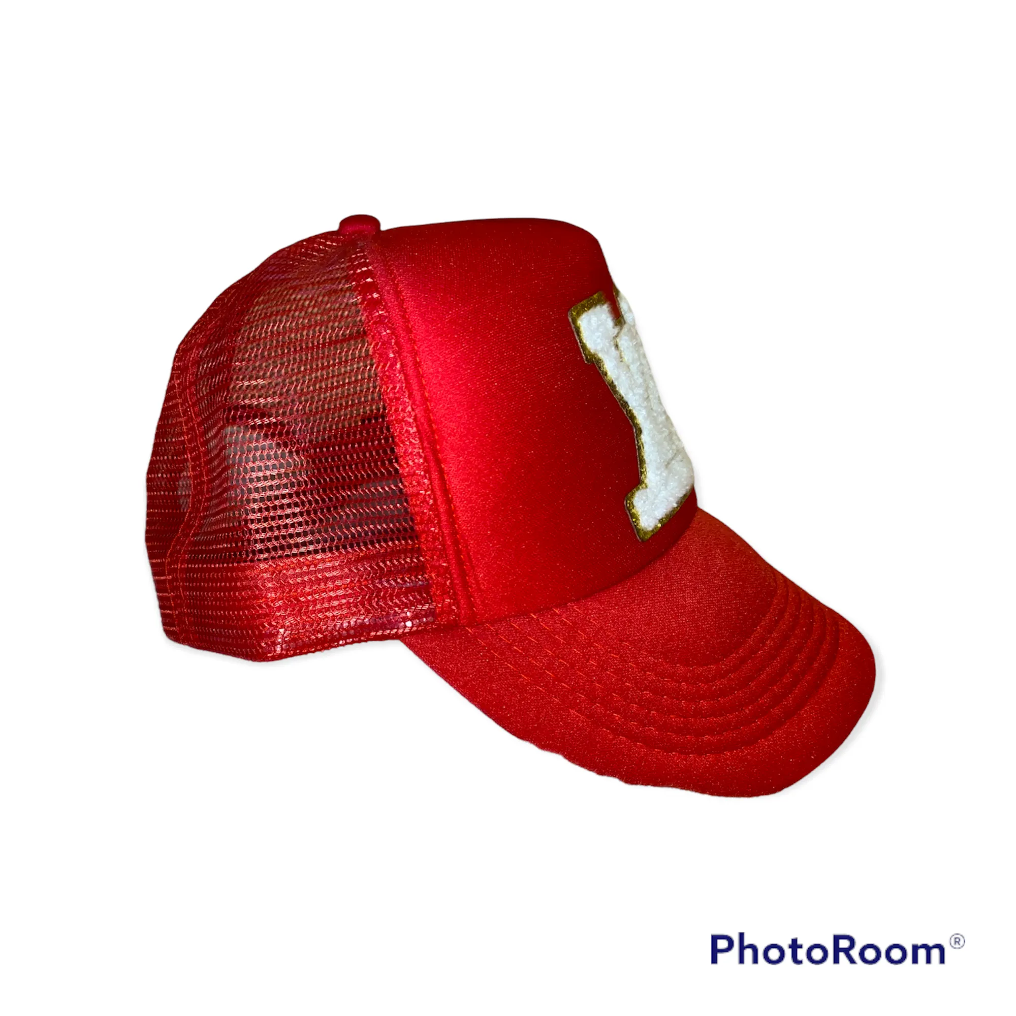 Cherry Red Mesh Trucker Hat