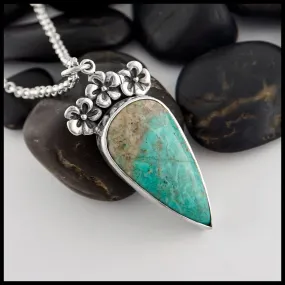 Chrysocolla Flower Pendant