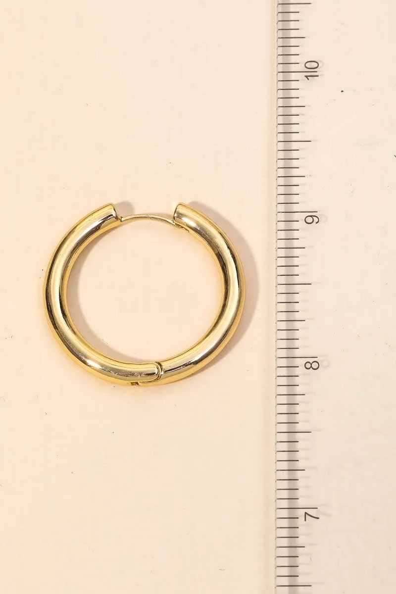 Chunky Silver Hoop