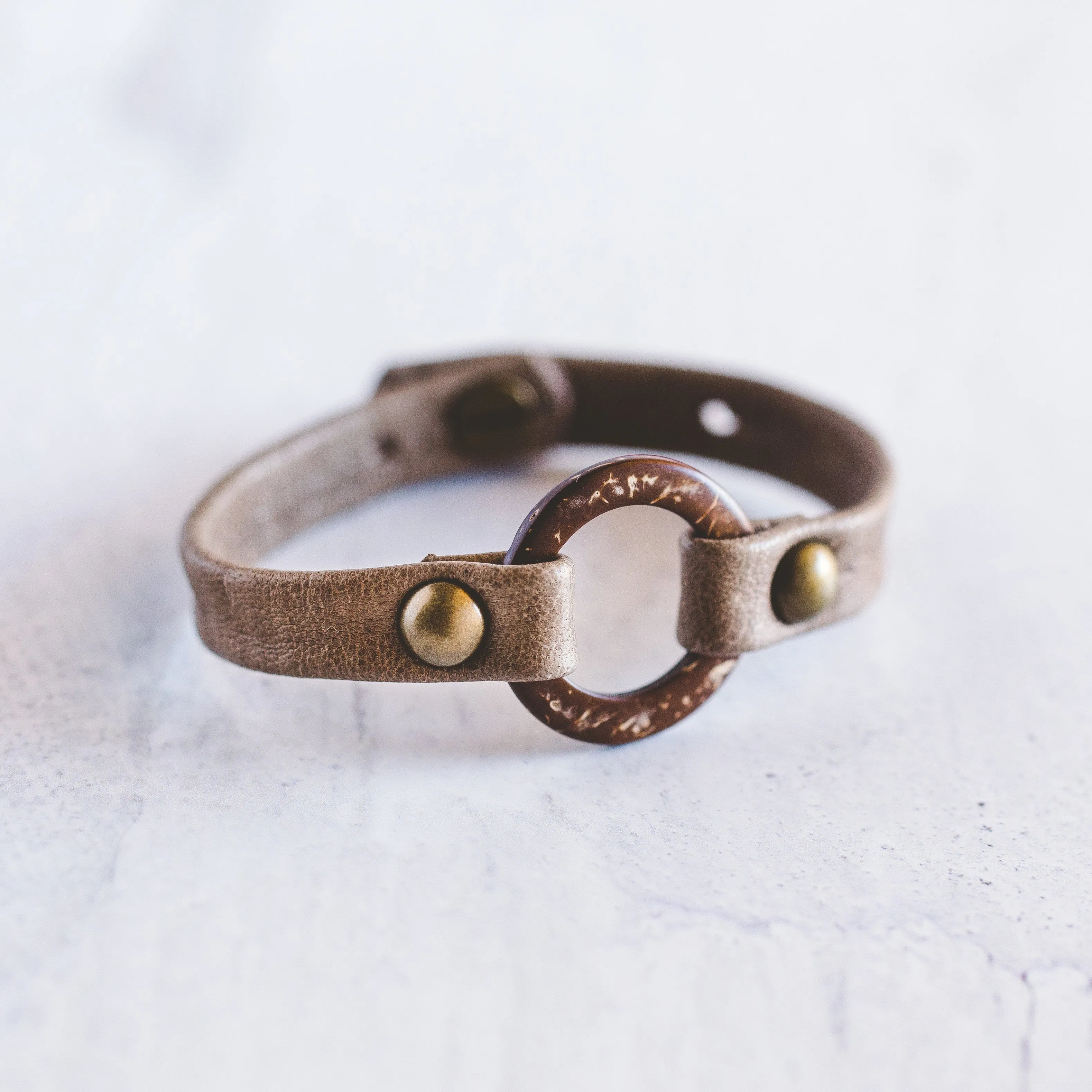 Circle of Love Bracelet - Antique Brass