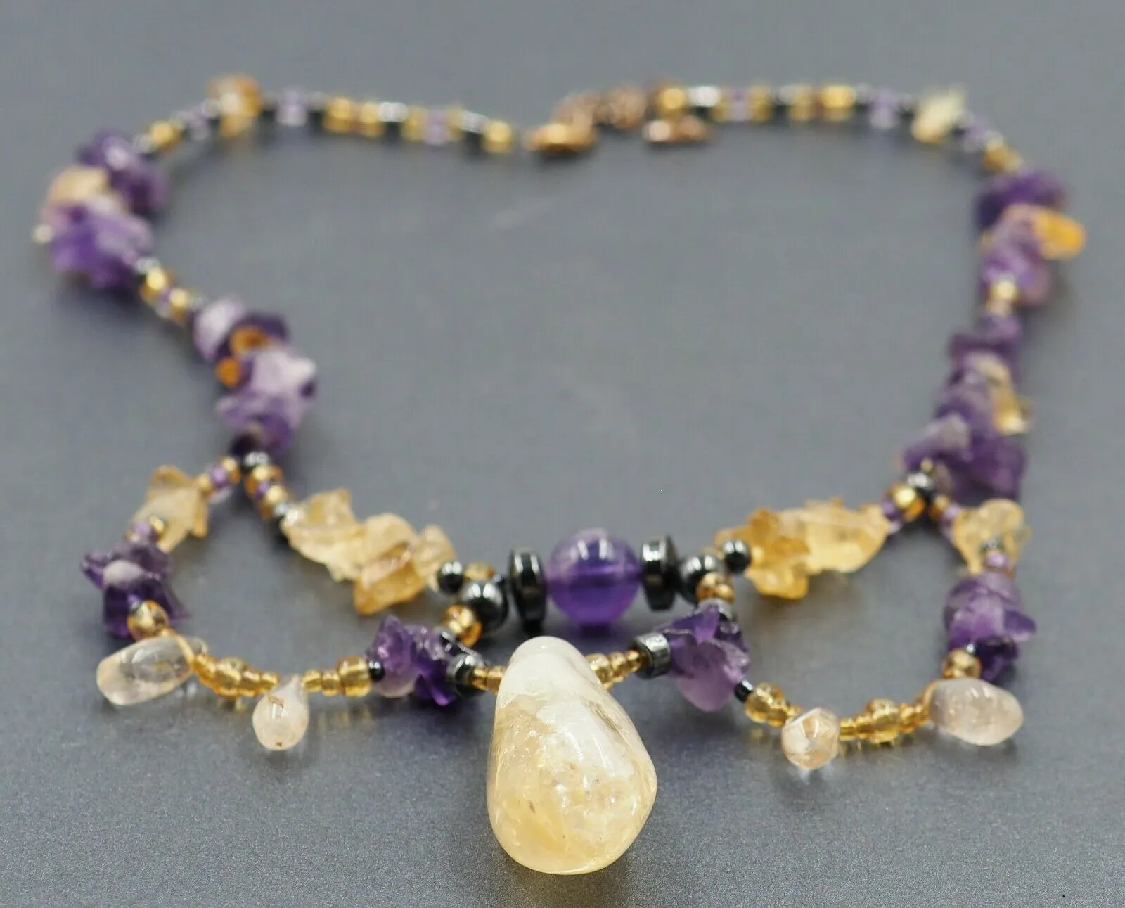 Citrine & Amethyst Necklace