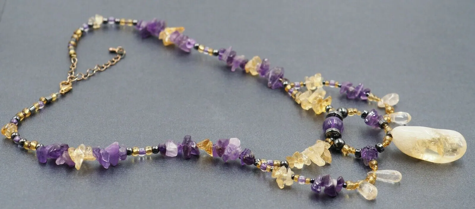 Citrine & Amethyst Necklace