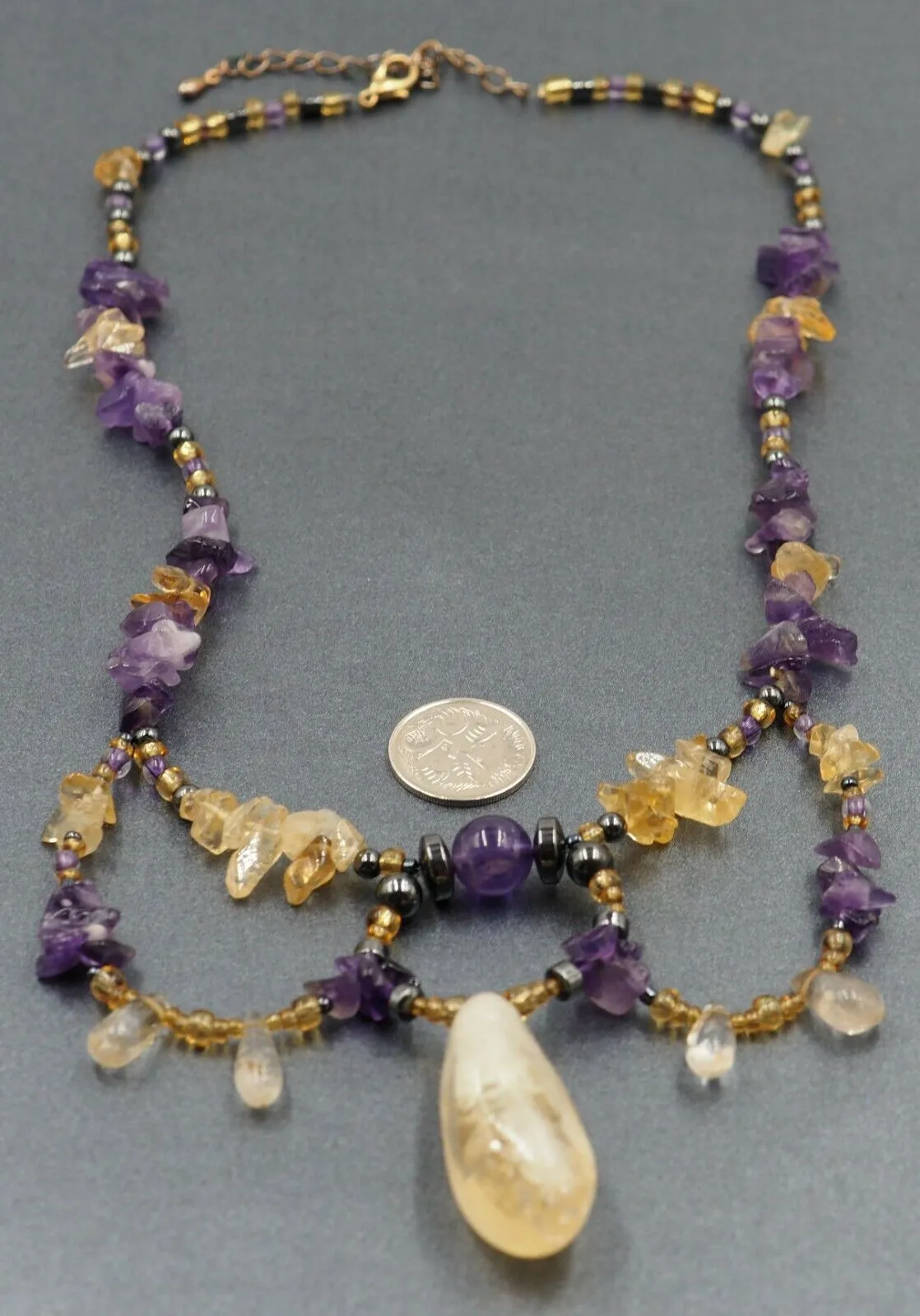 Citrine & Amethyst Necklace