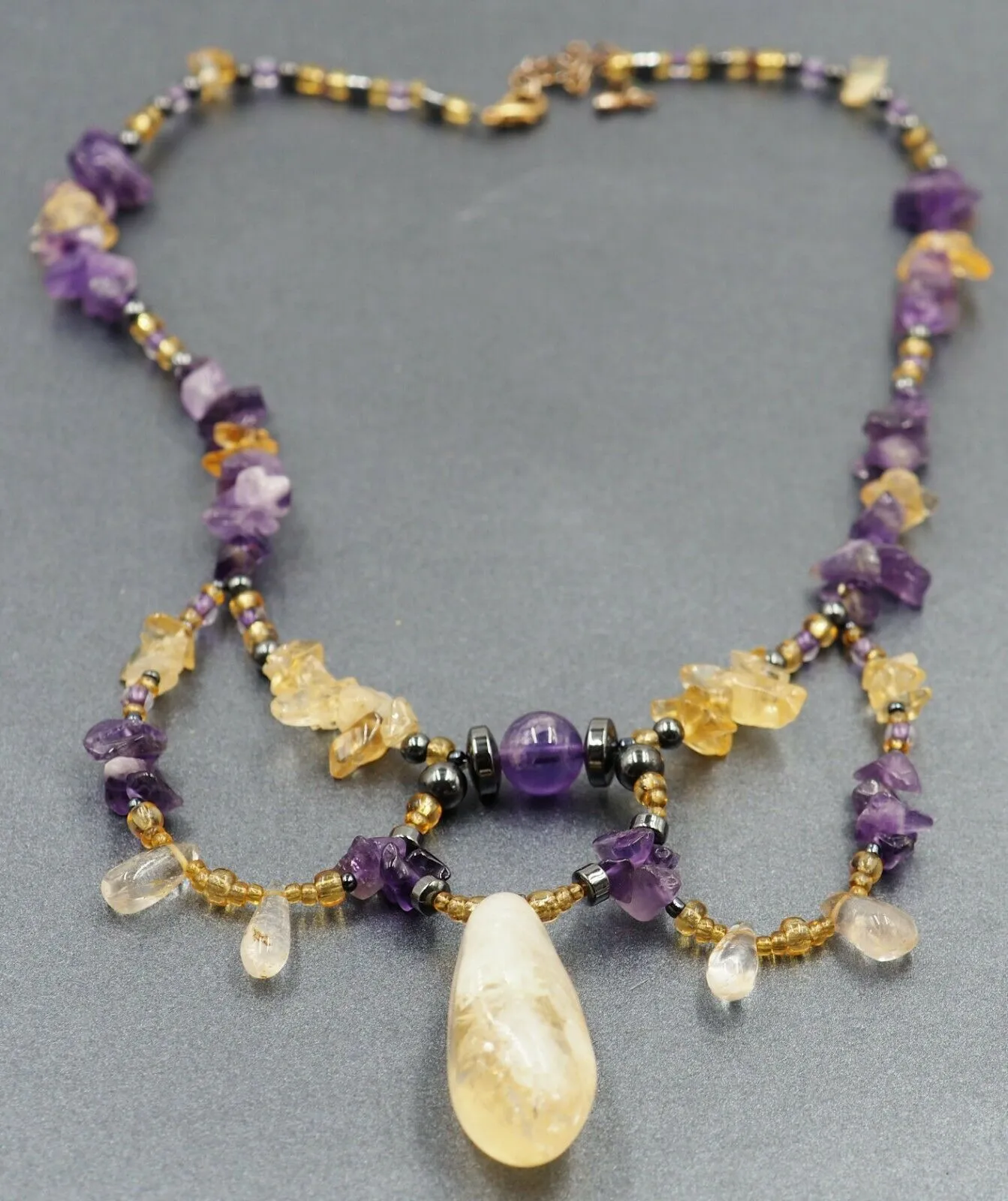 Citrine & Amethyst Necklace