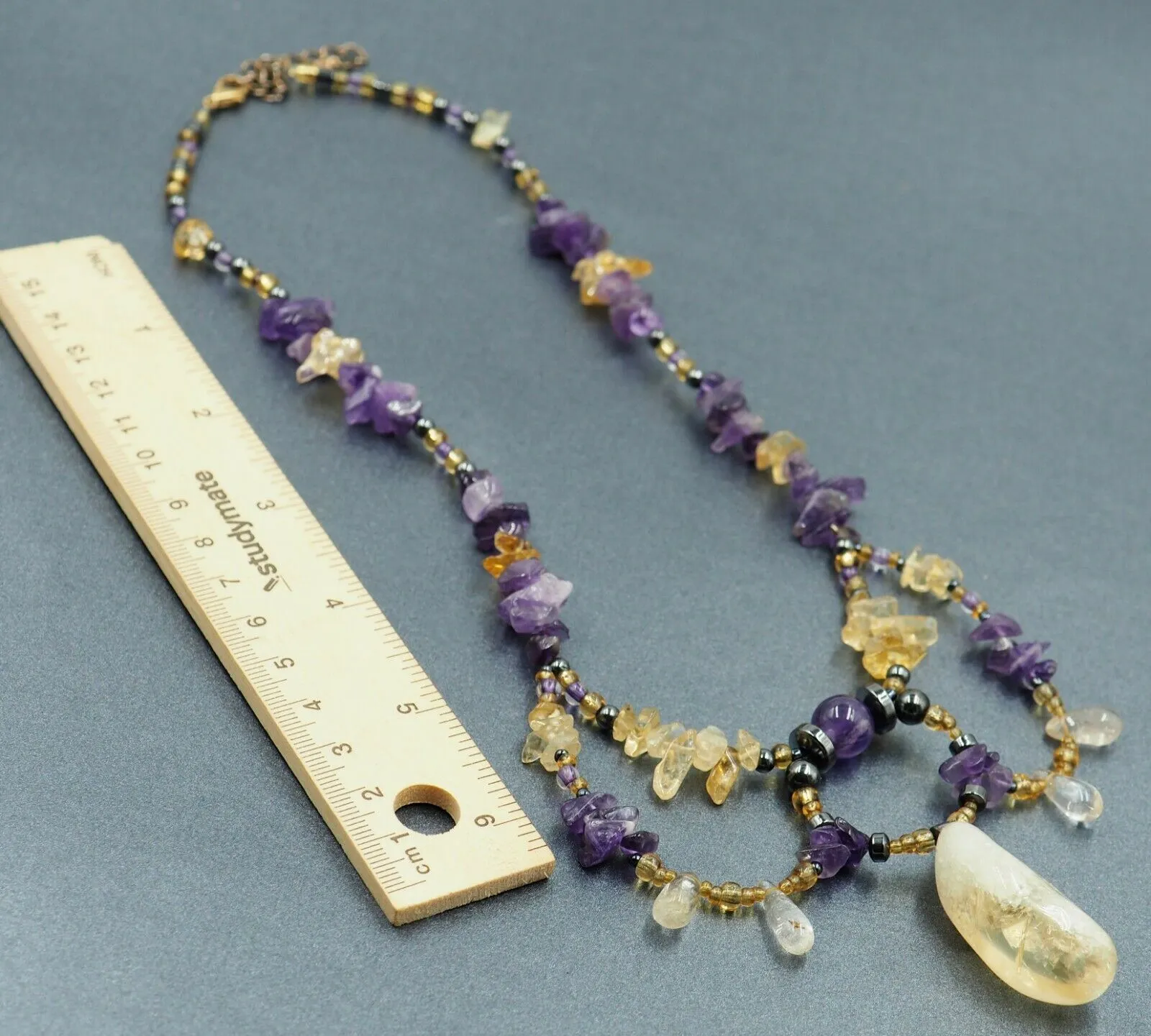 Citrine & Amethyst Necklace