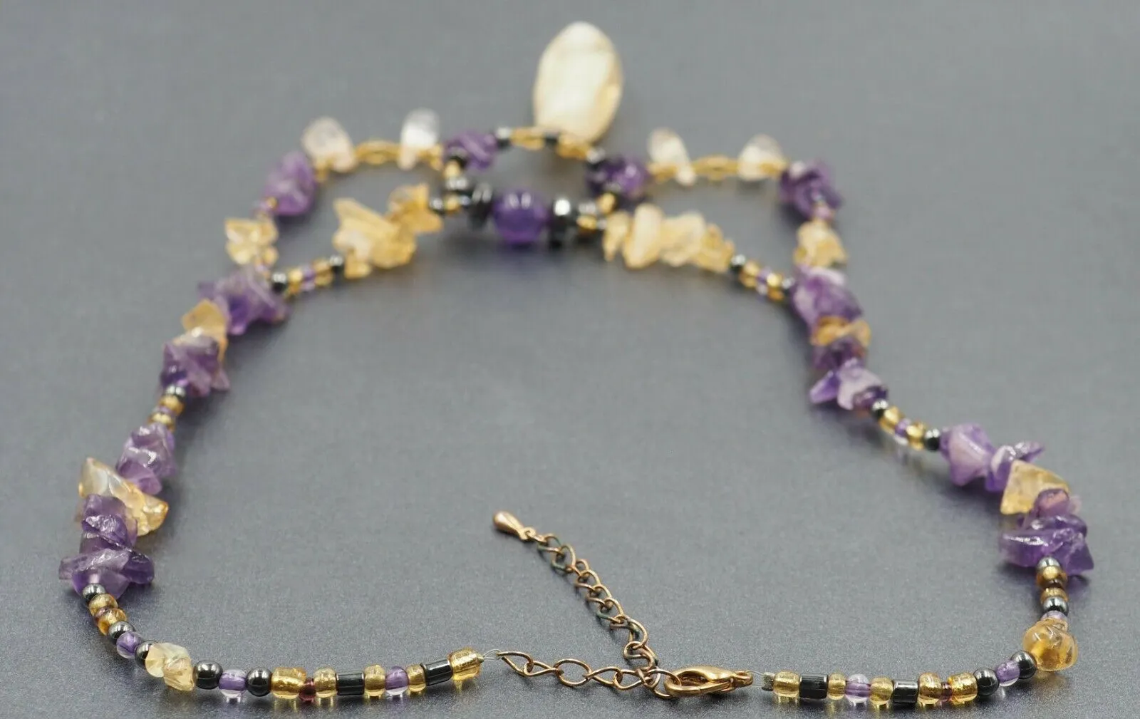 Citrine & Amethyst Necklace