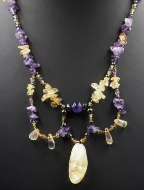 Citrine & Amethyst Necklace