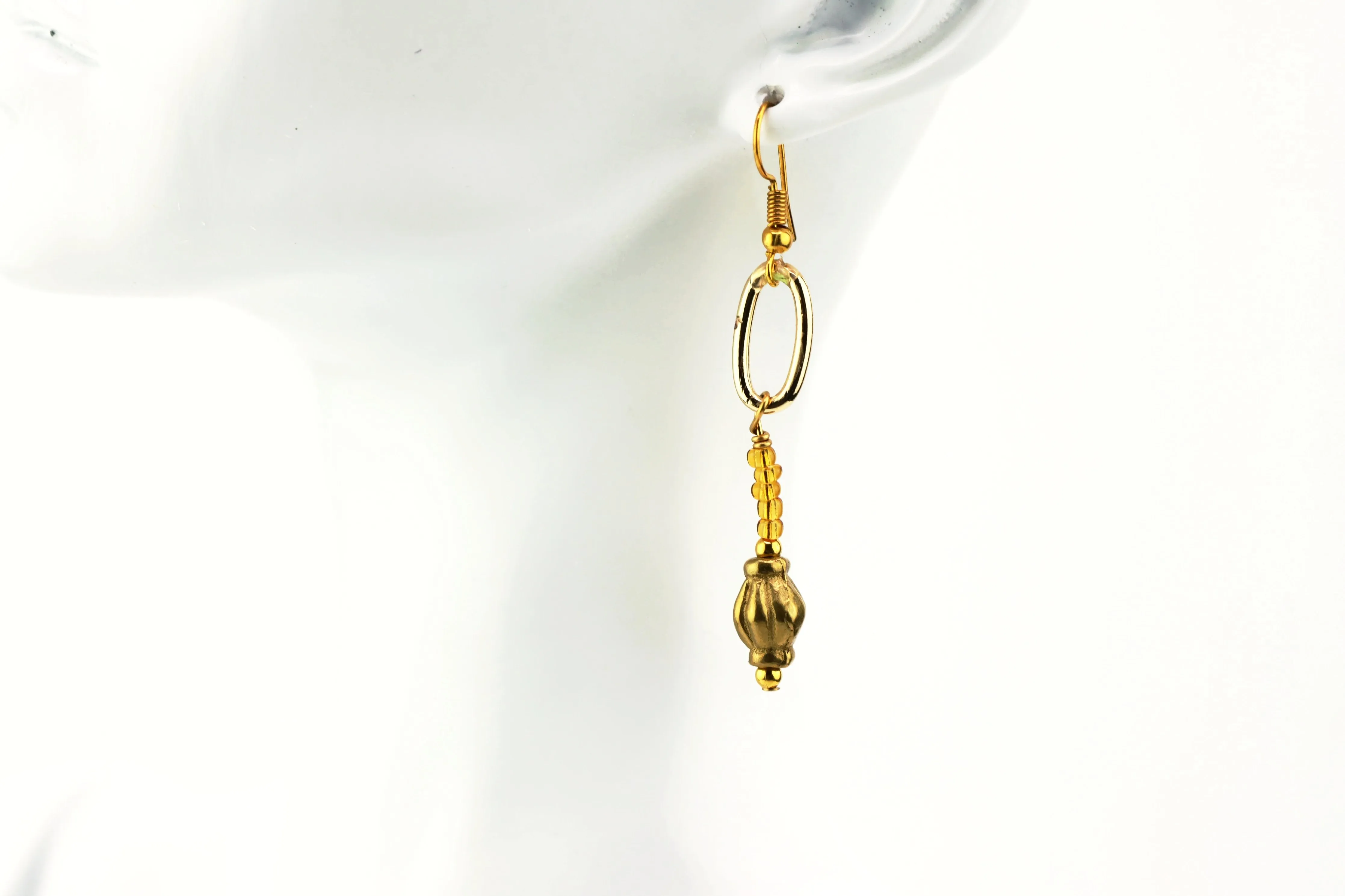 Citrine Medallion Earrings