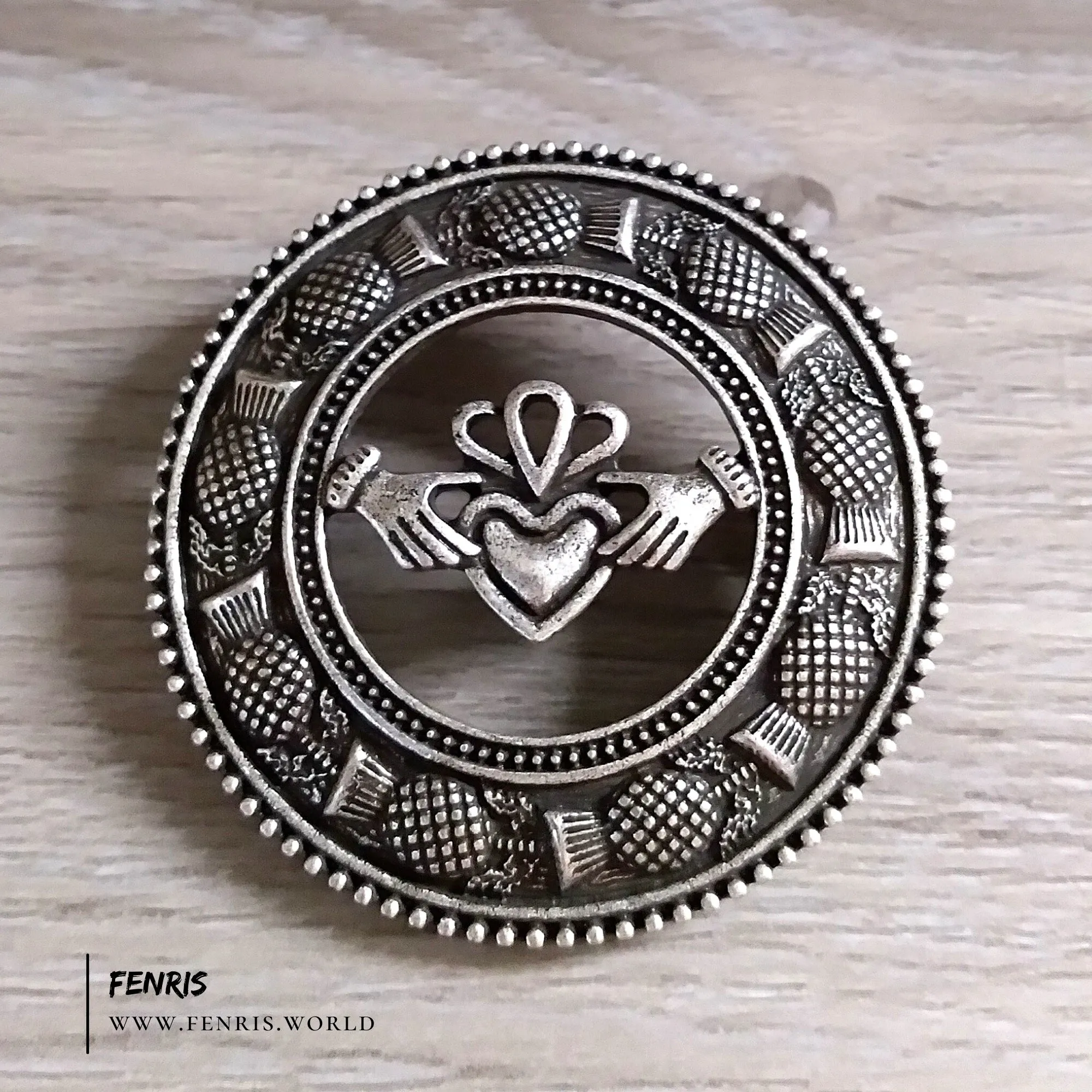 Claddagh Brooch Pin Silver Celtic Irish | Fenris