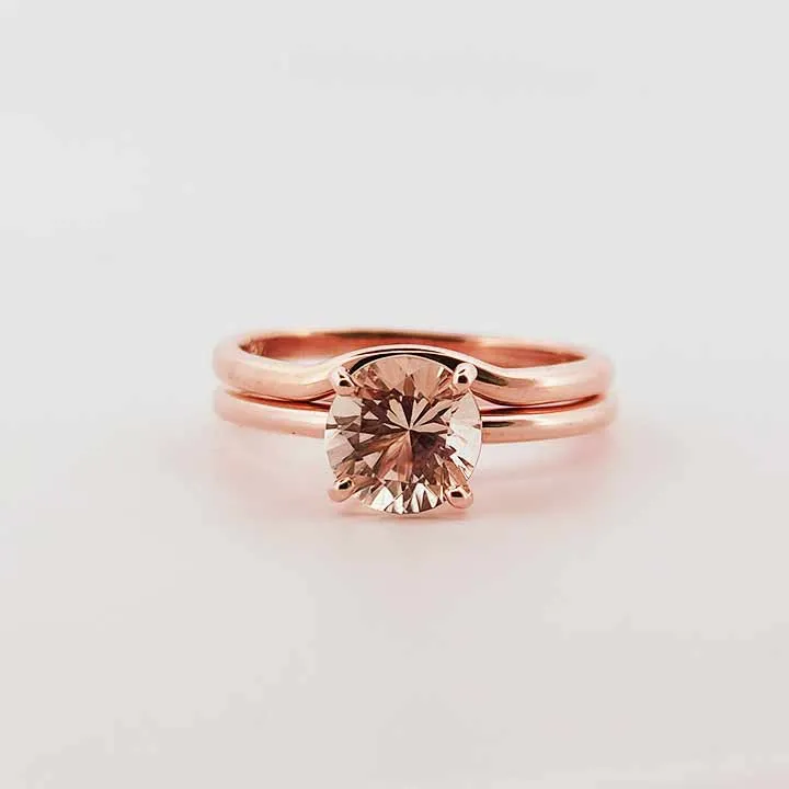 Classic Sunstone Engagement Ring