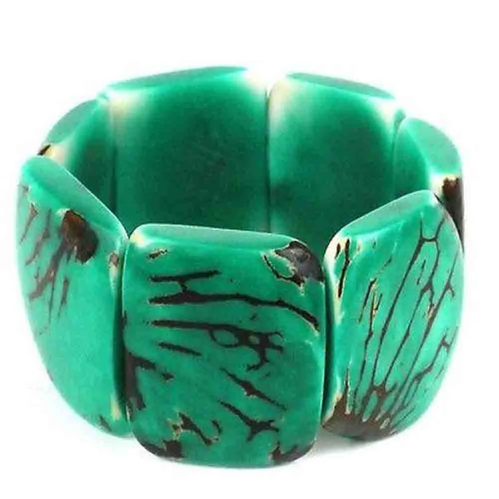 Classic Tagua Bracelet in Jade Faire Collection