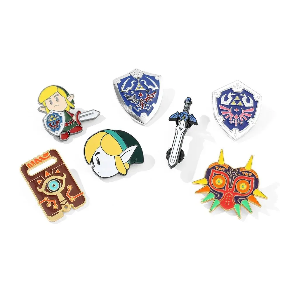 Classic Zelda Enamel Brooch Link Sword Lynel Shield Lapel Badge Pins