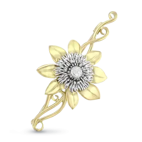 Clematis Empress Brooch